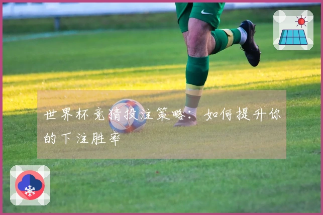 世界杯竞猜投注策略：如何提升你的下注胜率